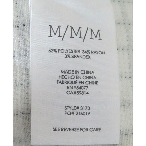 𝅺CABI Jacket Women’s Size M Asymmetrical Button Front Black White Windowpane - Picture 10 of 10